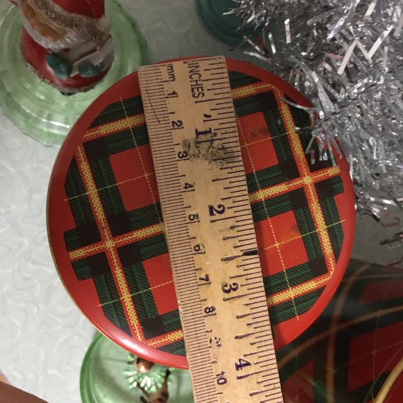 Vintage plaid tartan tins canisters set - Picture 5 of 11